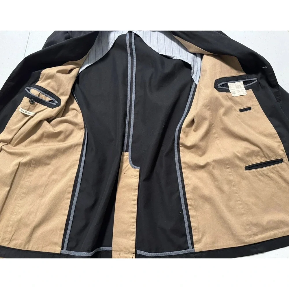 J Crew Clayton L-Tall Men's Black Sportcoat 3-Button Preppy‎ Cotton Jacket EUC